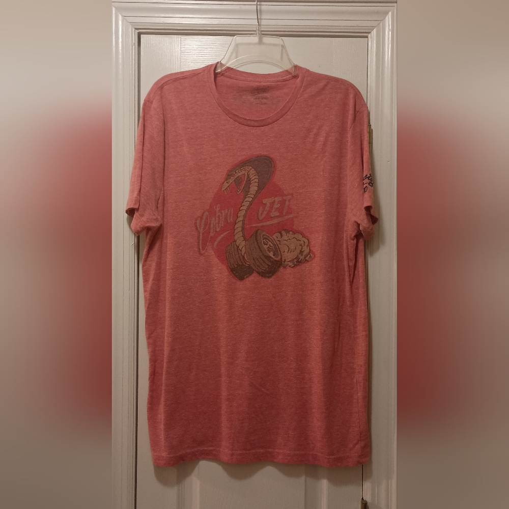 Lucky X Ford Heathered Red  Embroidered Men's Shirt Large